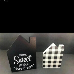 home decor items black and‎ white 2 piece